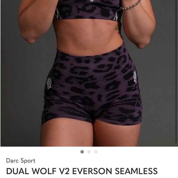 Darc Sport Pants - Darc Sport Dual Wolf V2 Seamless Shorts - Purple Leopard
